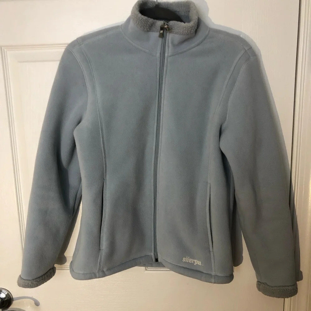 ! Sherpa Adventure Gear Fleece Full Zip Jacket Light blue